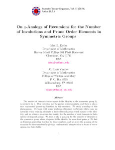 q-Analogs of Recursions for the Number On Symmetric Groups