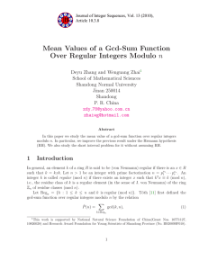Mean Values of a Gcd-Sum Function n Over Regular Integers Modulo i