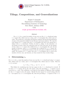 Tilings, Compositions, and Generalizations