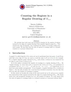 Counting the Regions in a K Regular Drawing of