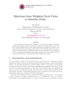 Bijections from Weighted Dyck Paths to Schr¨ oder Paths