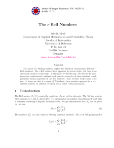 r-Bell Numbers The