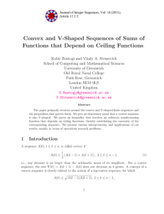 Convex and V-Shaped Sequences of Sums of