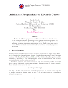 Arithmetic Progressions on Edwards Curves