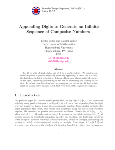 Appending Digits to Generate an Infinite Sequence of Composite Numbers