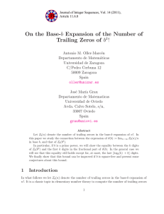 b Expansion of the Number of On the Base- b Trailing Zeros of