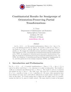 Combinatorial Results for Semigroups of Orientation-Preserving Partial Transformations