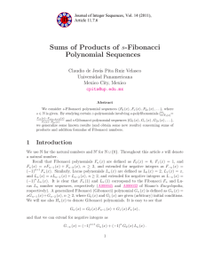 s-Fibonacci Sums of Products of Polynomial Sequences Claudio de Jes´