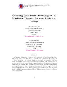 Counting Dyck Paths According to the Maximum Distance Between Peaks and Valleys