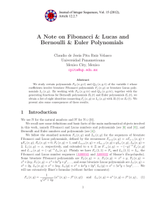 A Note on Fibonacci &amp; Lucas and Bernoulli &amp; Euler Polynomials