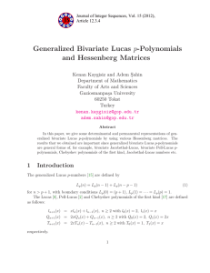 Generalized Bivariate Lucas p-Polynomials and Hessenberg Matrices