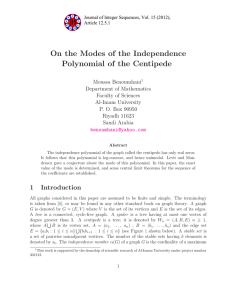 On the Modes of the Independence Polynomial of the Centipede