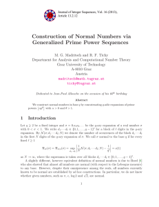 Construction of Normal Numbers via Generalized Prime Power Sequences