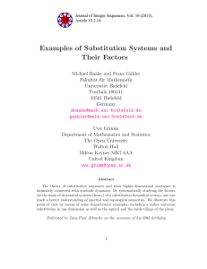 Examples of Substitution Systems and Their Factors