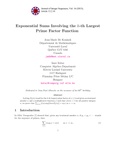 k-th Largest Exponential Sums Involving the Prime Factor Function