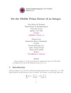 On the Middle Prime Factor of an Integer