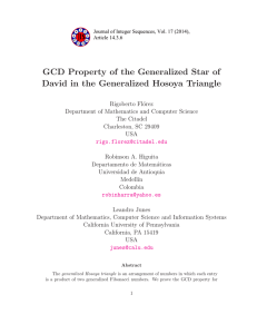 GCD Property of the Generalized Star of