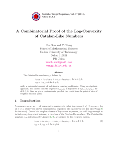 A Combinatorial Proof of the Log-Convexity of Catalan-Like Numbers
