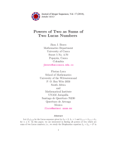 Powers of Two as Sums of Two Lucas Numbers