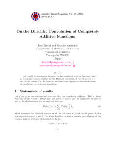 On the Dirichlet Convolution of Completely Additive Functions