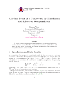 Another Proof of a Conjecture by Hirschhorn and Sellers on Overpartitions