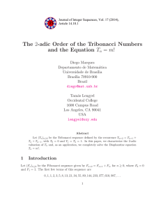 The 2-adic Order of the Tribonacci Numbers and the Equation T