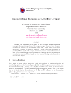 Enumerating Families of Labeled Graphs