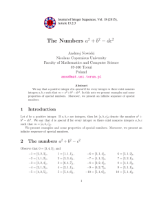 − dc The Numbers a b +