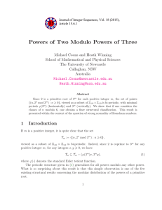 Powers of Two Modulo Powers of Three