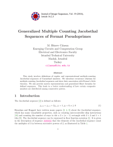 Generalized Multiple Counting Jacobsthal Sequences of Fermat Pseudoprimes