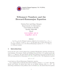 Tribonacci Numbers and the Brocard-Ramanujan Equation