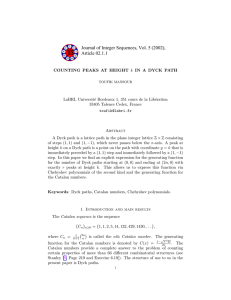 Journal of Integer Sequences, Vol. 5 (2002), Article 02.1.1