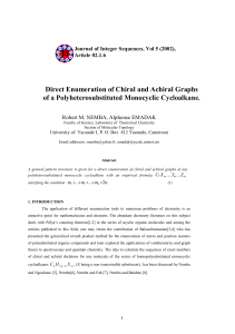 Direct Enumeration of Chiral and Achiral Graphs