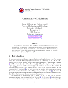 Antichains of Multisets