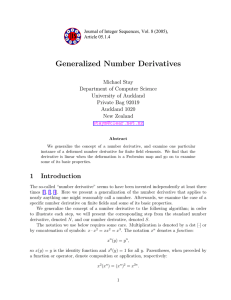 Generalized Number Derivatives