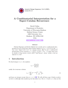 A Combinatorial Interpretation for a Super-Catalan Recurrence