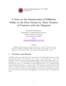 A Note on the Enumeration of Diffusion