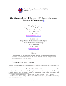 On Generalized Fibonacci Polynomials and ers