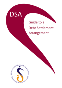 DSA Guide to a Debt Settlement Arrangement