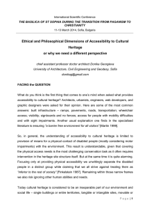 Ethical and Philosophical Dimensions of Accessibility to Cultural Heritage