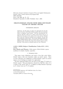 Electronic Journal: Southwest Journal of Pure and Applied Mathematics Internet: