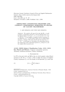 Electronic Journal: Southwest Journal of Pure and Applied Mathematics Internet: