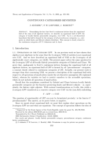 CONTINUOUS CATEGORIES REVISITED J. AD ´ AMEK