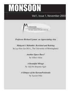 MONSOON Vol l , Issue 1, November 2003