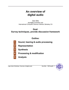 An overview of digital audio