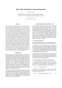 Abstract 2. Missing feature theory (MFT) in ASR