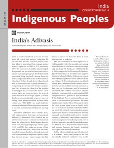 Indigenous Peoples India’s Adivasis India Country brIef no. 4