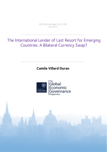 The International Lender of Last Resort for Emerging Camila Villard Duran