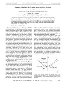Saturated Behavior of the Gyrotron Backward-Wave Oscillator V 85, N 12