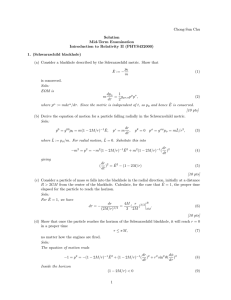 Chong-Sun Chu Solution Mid-Term Examination Introduction to Relativity II (PHYS432000)